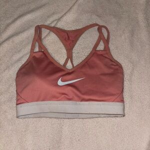 Nike Pink Racerback Sports Bra Moisture-Wicking
